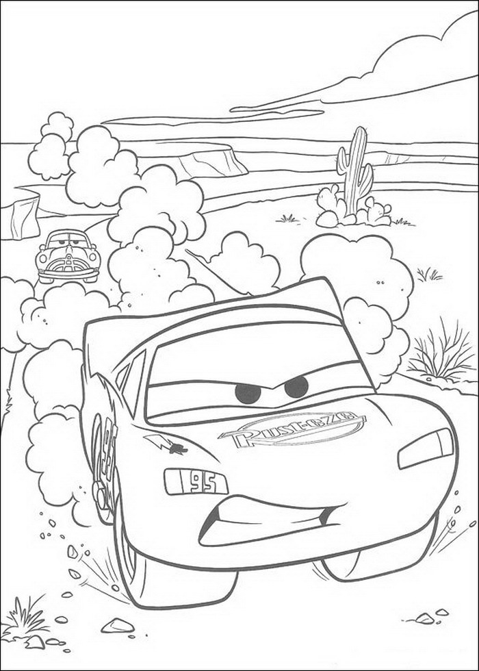 Plansa de colorat cu Cars pixar 51 181